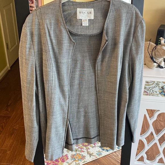 OSCAR de la RENTA zipper front blazer - Picture 7 of 12